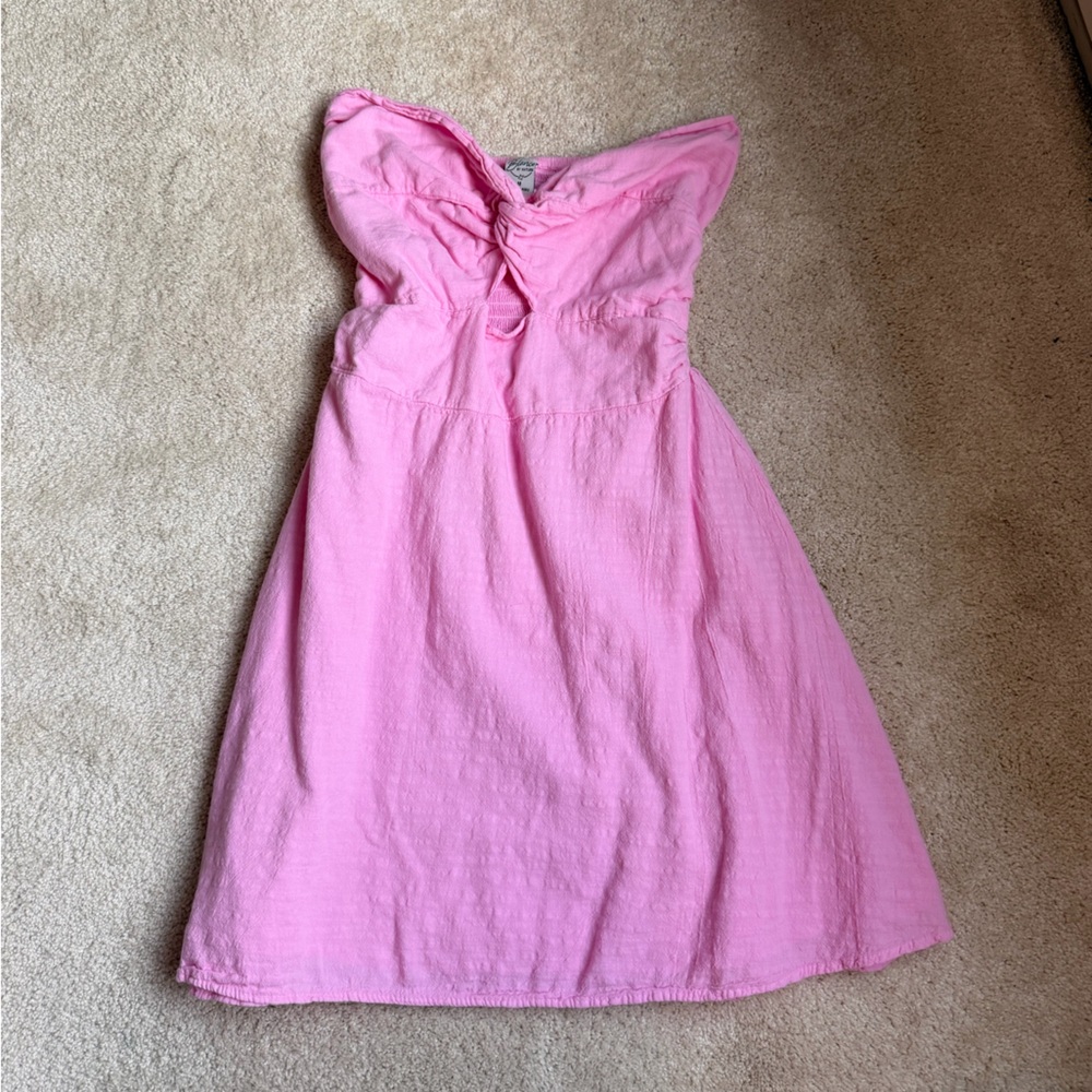 Pink Strapless Sundress